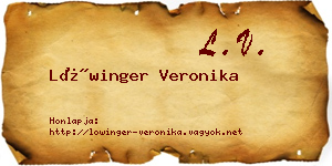 Lőwinger Veronika névjegykártya